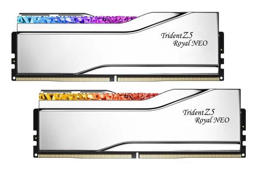 G.SKILL Trident Z5 ROYAL NEO Silver 8400Mhz DDR5 48GB RGB 2x24gb, AMD EXPO, 40-52-52-134,  1.4v (F5-8000J4048G24GX2-TR5NS)
