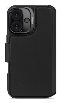 DECODED Leather Detachable Wallet iPhone 16 Sort (D25IPO16DW5BK)