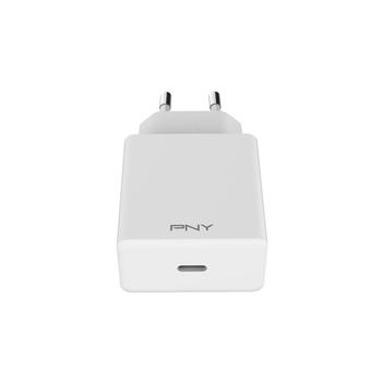 PNY USB-C 20W Vegglader u/kabel Hvit (P-AC-1TC-KEUPD20W-RB)