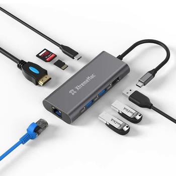 XTREMEMAC Type-C Hub With 8 Ports (XWH-HUB8-13)