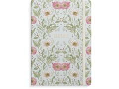 BURDE Notatbok BURDE Deluxe A5 blomst blå