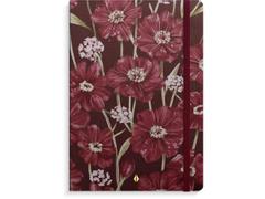BURDE Notatbok BURDE Deluxe A5 blomst burg.