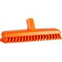 Vikan Gulvskrubbe med vandgennemløb, Vikan, 27x7,5x9,5cm, orange, polyester/PP/rustfrit stål, meget stiv *Denne vare tages ikke retur*