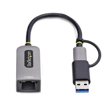 STARTECH USB-C TO ETHERNET ADAPTER - WITH USB-A DONGLE 6IN/15CM CABLE CABL (C21GA-USB-ETHERNET)