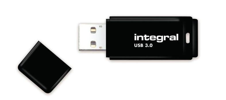 INTEGRAL Black 3.0 Usb Flash Drive 8  (INFD8GBBLK3.0)