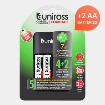 UNIROSS Compact  AA AAA 9V + 4xAA2100 (UCU004A)