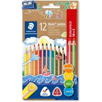 STAEDTLER Coloured pencil Noris Jumbo triangular ass (10+2) (128 NC12P1)
