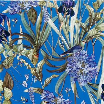 WhiteLabel Gavepapir blomstersymfoni 57cmx154m blå (27401-57)