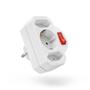 HAMA Socket Adapter 3-way with Switch White (00223217)