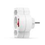 HAMA Socket Adapter 3-way with Switch White (00223217)