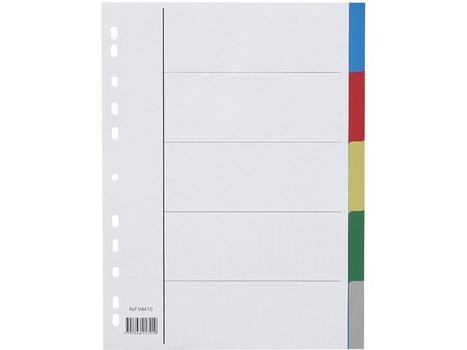 OEM Skilleblad A4 PP 5-delt 5 farger (94410)