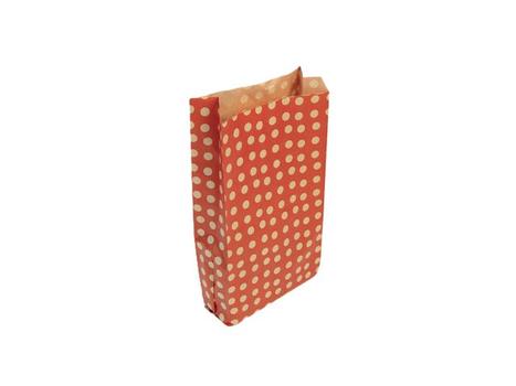 CLAIREFONTAINE Gavepose CF kraft 15x31cm rød/prikk (50) (394110C)