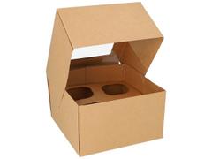 PAPSTAR Kakeeske muffins 17x17x10cm m/vindu (25)