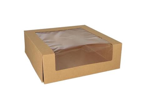 PAPSTAR Kakeeske 30x30x10cm m/lokk vindu (25) (89814)