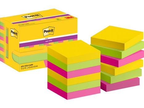 POST-IT Super Sticky notes 47, 6x47, 6mm Carnival 12stk (7100290181)