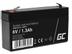 Green Cell 6V 1.3Ah VRLA Battery - Maintenance-Free for Alarms & Toys