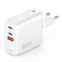 4smarts Charger GaN Flex 65W 2 USB-C+1 USB-A white