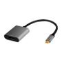 LOGILINK Adapter 24 pin USB-C han -> 20 pin DisplayPort hun 15 cm Grå, sort