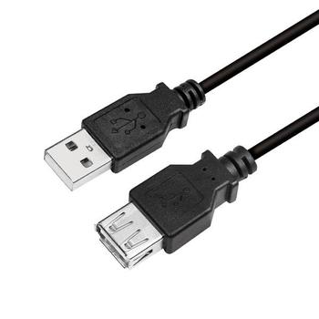 LOGILINK USB 2.0 USB forlængerkabel 5m Sort (CU0012B)