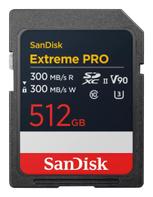SanDisk Extreme Pro 512GB SD-kort UHS-II, V90, 300MB/s lesehastighet, 300MB/s skrivehastighet
