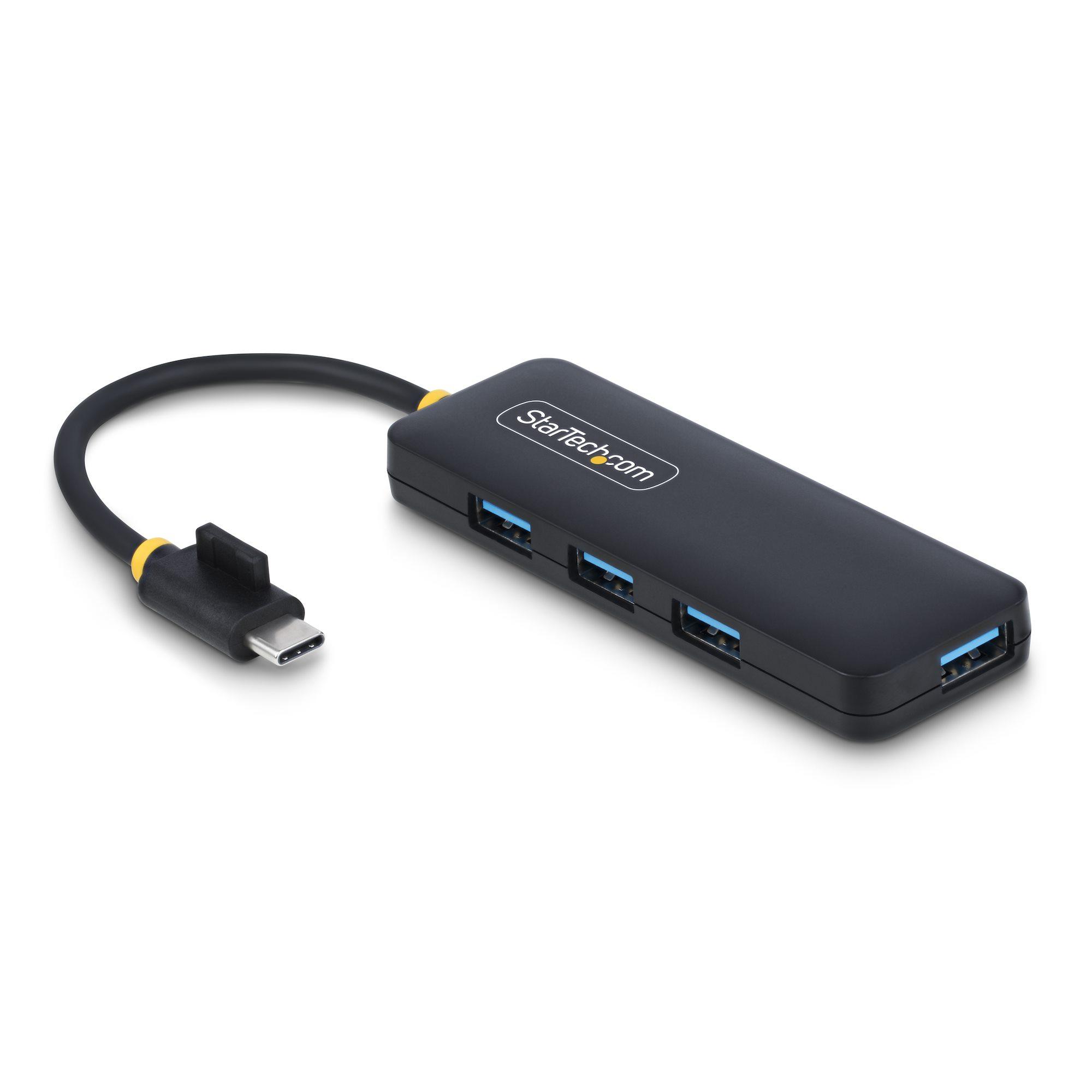 StarTech 4-Port USB-C Hub USB-C to 4x USB-A Bus Powered Small Travel Mini Hub Multi-Port USB 3.0 Splitter Portable