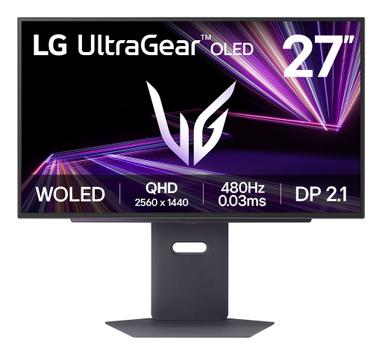 LG UltraGear 27" OLED 480Hz QHD-spillskjerm,  0.03 ms, DisplayPort 2.1, HDMI 2.1, DisplayHDR True Black 400 (27GX790A-B)