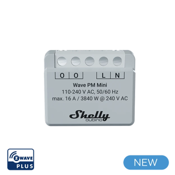 SHELLY Qubino Wave PM Mini älykytkin,  harmaa (Shelly_W_PM_Mini)