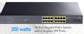 CUDY GS1020PS2 16-Port Gigabit PoE+ Switch 2 Gigabit SFP Ports 200W