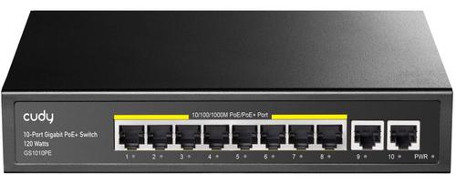 CUDY GS1010PE 8-Port Gigabit PoE+ Switch 2 Gigabit Uplink Ports 120W (GS1010PE)