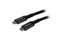 SYNERGY Kabel USB, C(St) => C(St),  3,0m, USB3.2,  schwarz(Textil),  20G/5A, 240W, Gen 2x2, E-Marker Chip, Synergy 21