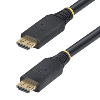STARTECH High Speed - HDMI-kabel - HDMI hane till HDMI hane - skärmad - svart - 4K60Hz stöd, 1440p (UWQHD) stöd 144Hz, 1080p stöd 240 Hz, halogenfri,  aktiv (HDMI2-CABLE-GRIP-15M)