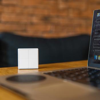 SHELLY Plug & Play ""Blu Wall"" Switch 4 Wandtaster 4-fach 16 Aktionen WeiÃ? (Shelly_B_WS_4)