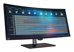 LENOVO ThinkVision P40w-20 - LED monitor - curved - 40" (39.7" viewable) - 5120 x 2160 WUHD @ 75 Hz - IPS - 300 cd/m² - 1000:1 - 4 ms - 2xThunderbolt 4, DisplayPort, HDMI - raven black