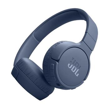 JBL TUNE 670NC - Hörlurar med mikrofon - fullstorlek - Bluetooth - trådlös, kabelansluten - aktiv brusradering - 3,5 mm kontakt - blå (JBLT670NCBLU)