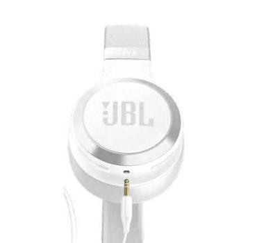 JBL LIVE 670NC - Hörlurar med mikrofon - på örat - Bluetooth - trådlös, kabelansluten - aktiv brusradering - 3,5 mm kontakt - vit (JBLLIVE670NCWHT)