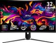 MSI 32" 4K curved gamingskärm 321CURX 3840x2160 QD-OLED, 240hz, 0.03ms, 15m:1, HDR400, HDMI/DP