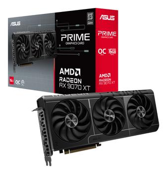 ASUS Radeon RX 9070 XT Prime OC - 16GB GDDR6 RAM - Grafikkort (90YV0L71-M0NA00)