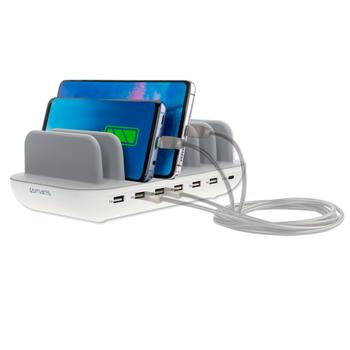 4smarts Charging Station Office 60W, 6x USB-A, 1x USB-C - White (462310)
