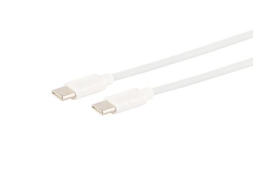 OEM Kabel USB, C(St) => C(St),  1,0m, USB2.0, weiss, TPE, PD up to 60W, (TC14-12051)
