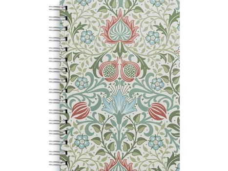 BURDE Spiralbok BURDE A5 Flowers blå/grønn (92761900)