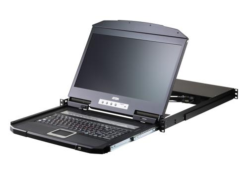 ATEN 16-Port Short Depth Single Rail LCD KVM Switch, US (CL3116NX-ATA-AG)