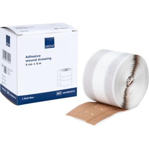 _ Sårplaster,  ABENA, 5m x 5cm, beige, latexfri, usteril, engangs (1010002572)