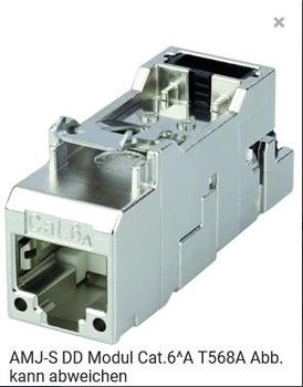 Telegärtner Modul, AMJ-S DD, CAT6A, TP/LSA, Snap-In,  2-Pack, (Keystone),  T568A, (100023205,J00029A4000(2))
