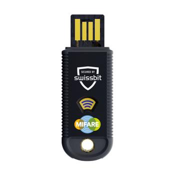 SWISSBIT iShield Key Pro USB-A Security Key with FIDO2 & MIFARE Professional USB-A security key combining FIDO2, NFC, and MIFARE features (PK2000IA0000E-1002-1BB-SBB)