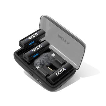 BOYA Microphone Wireless x2 System BOYALINK V2.0 3.5mm, Lightning & USB-C (BOYALINK V2.0)