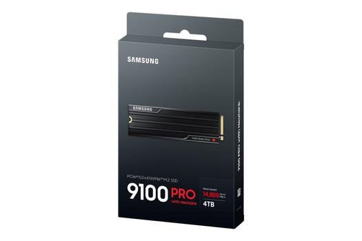 Samsung 9100 Pro 4TB SSD PCIe 5.0 SSD Gen5 x4 NVMe M.2 Heatsink (MZ-VAP4T0CW)