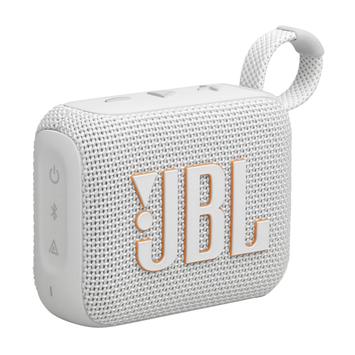 JBL GO 4 Trådløs bluetooth høyttaler (hvit) Bluetooth,  vanntett IP67, med innbygget batteri, USB-C (JBLGO4WHT)