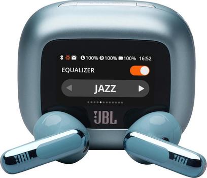 JBL LIVE FLEX 3 Trådløse Høretelefoner,  Earbuds (Blå) Bluetooth,  Støykansellering (ANC), trådløs lading, vanntett IP54, HI-Res Audio (JBLLIVEFLEX3BLU)
