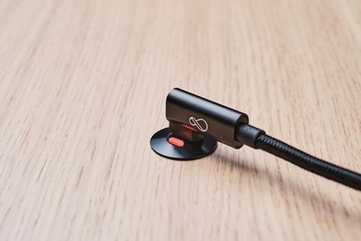 OCHNO Socket with RGB Button | USB-C outlet w. locking screw 1m cable | Bord, infÃ¤lld plant | Svart (O-SWO-100-S-1)