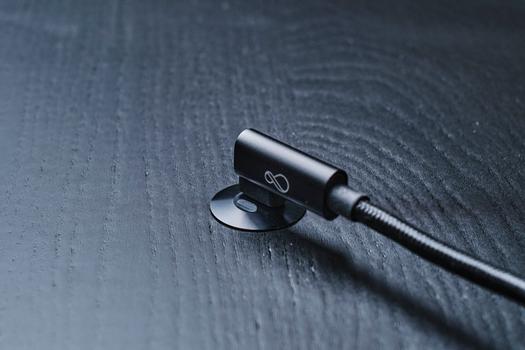 OCHNO Socket with RGB Button | USB-C outlet w. locking screw 1m cable | Bord, infÃ¤lld plant | Svart (O-SWO-100-S-1)